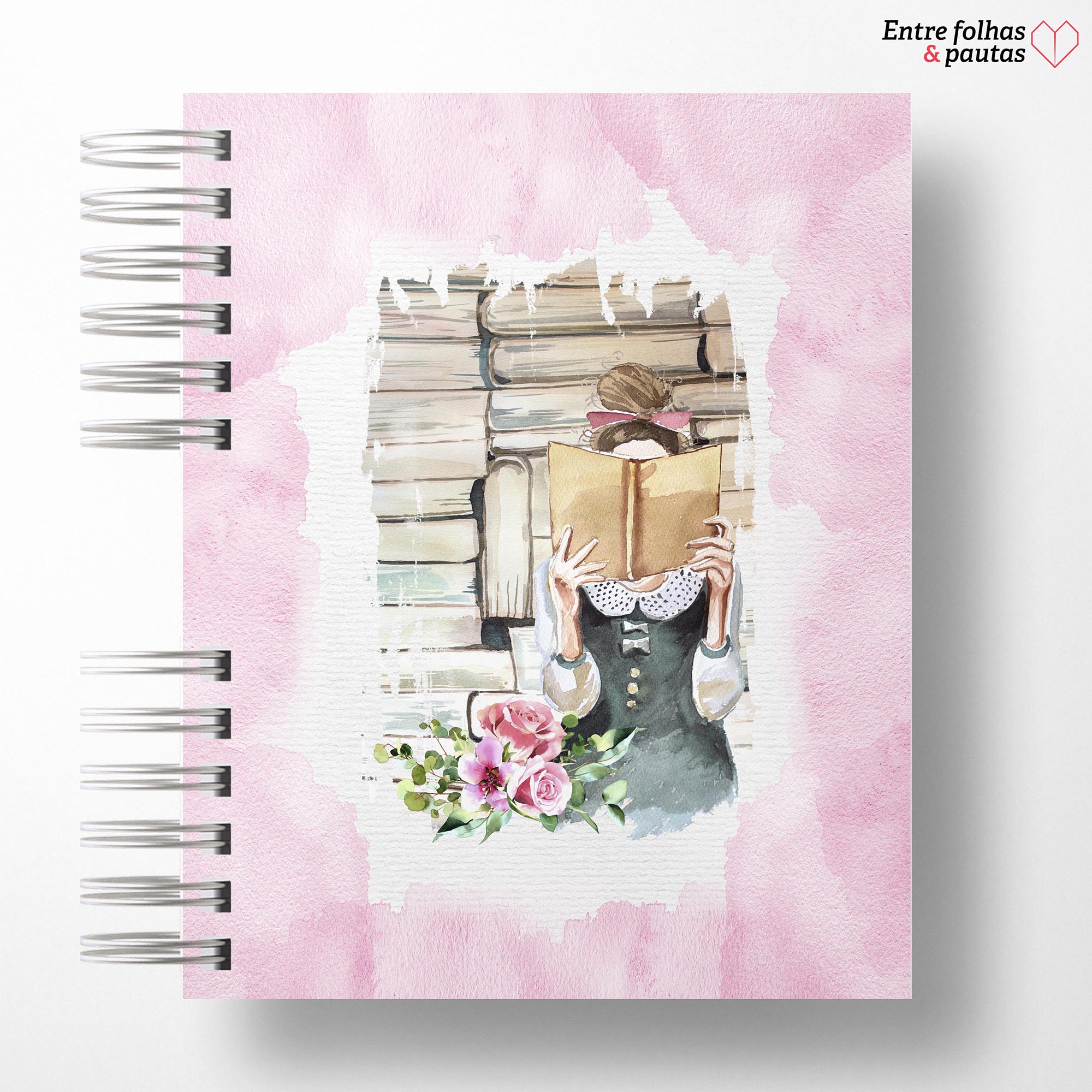 Caderno de leitura aquarela personalizado - Imagem 22