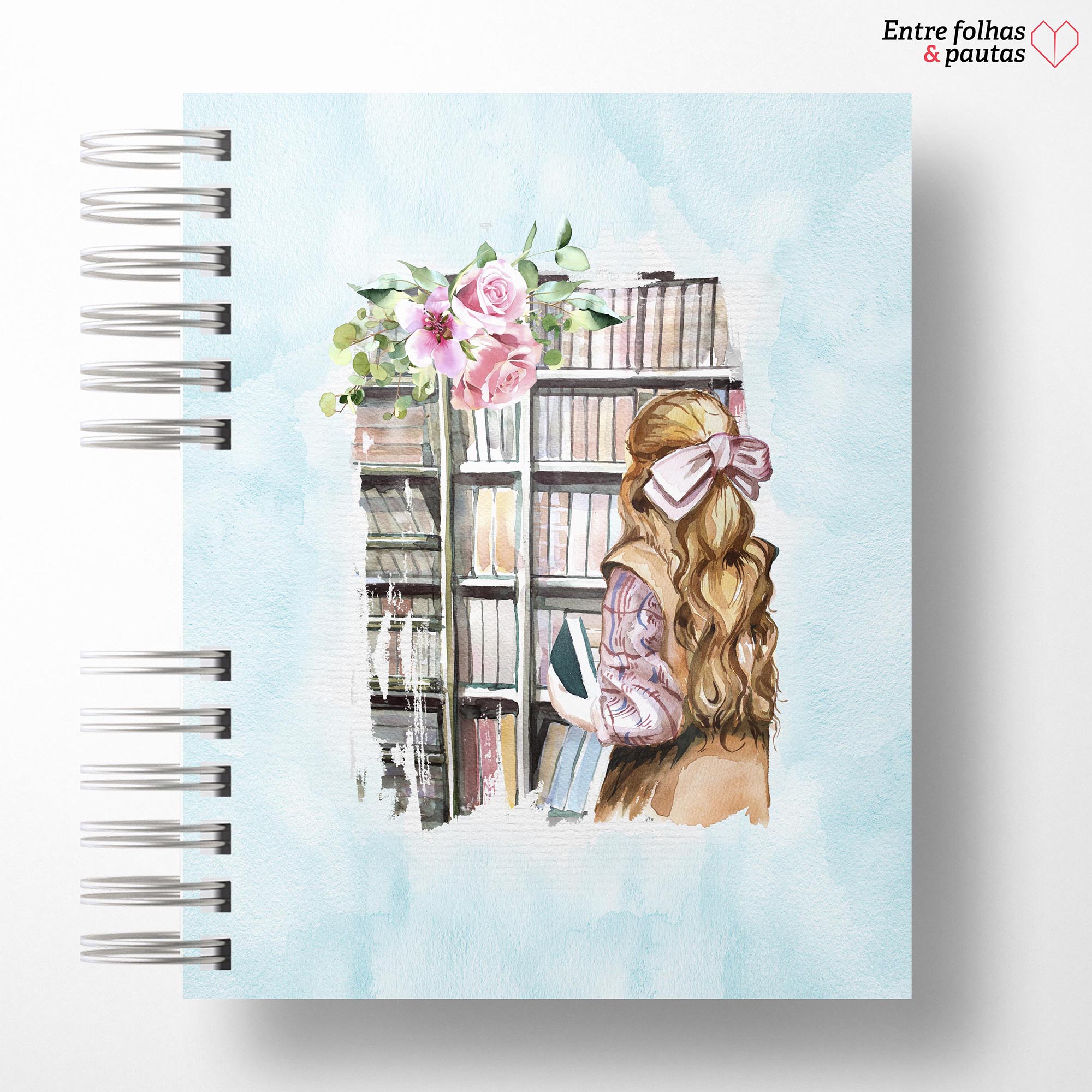 Caderno de leitura aquarela personalizado - Imagem 12