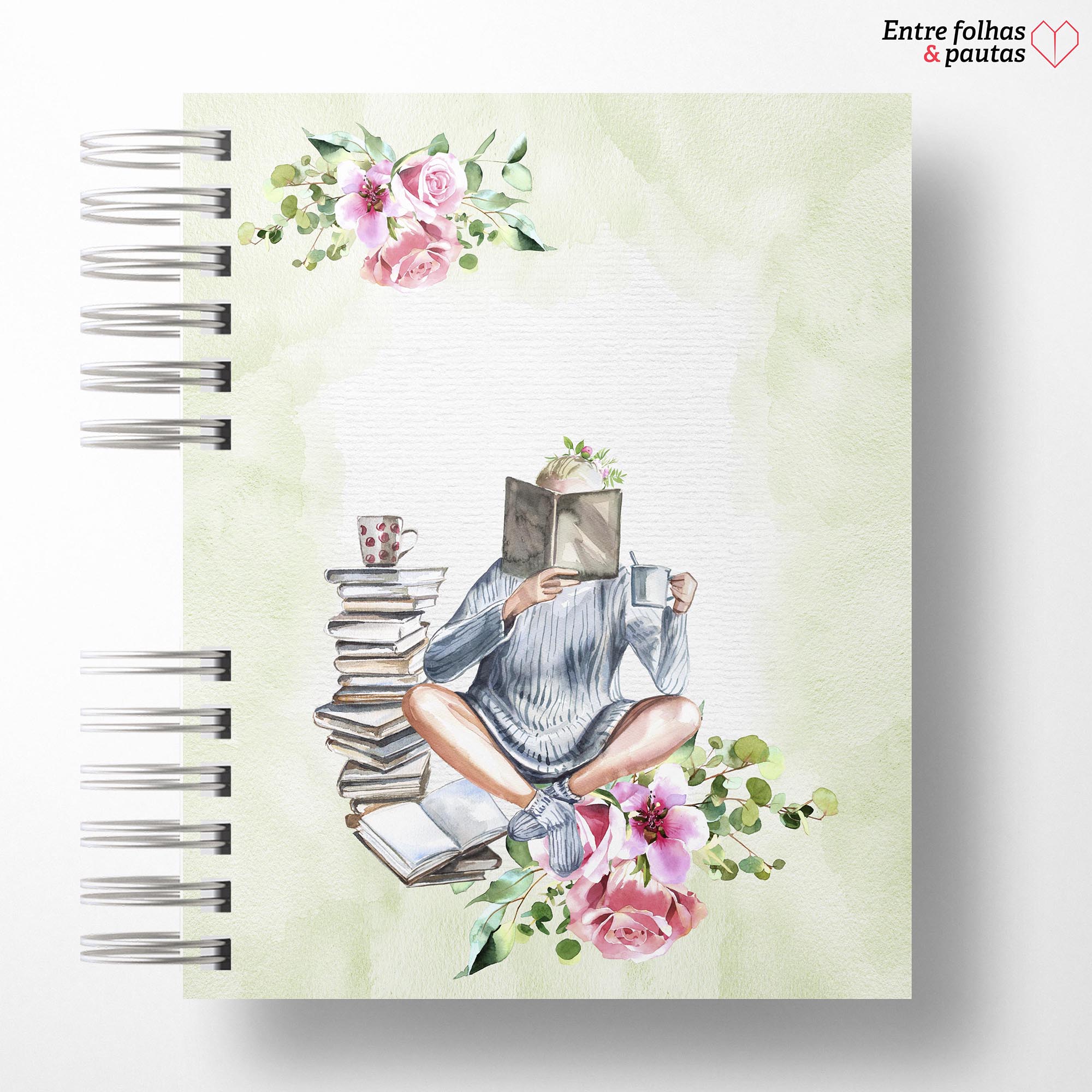 Caderno de leitura aquarela personalizado - Imagem 23