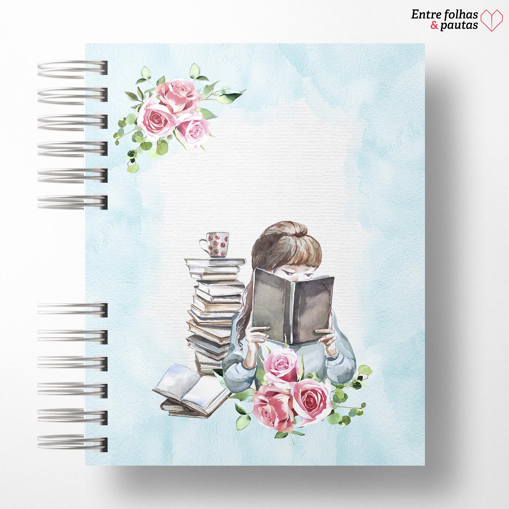 Caderno de leitura aquarela personalizado - Imagem 13