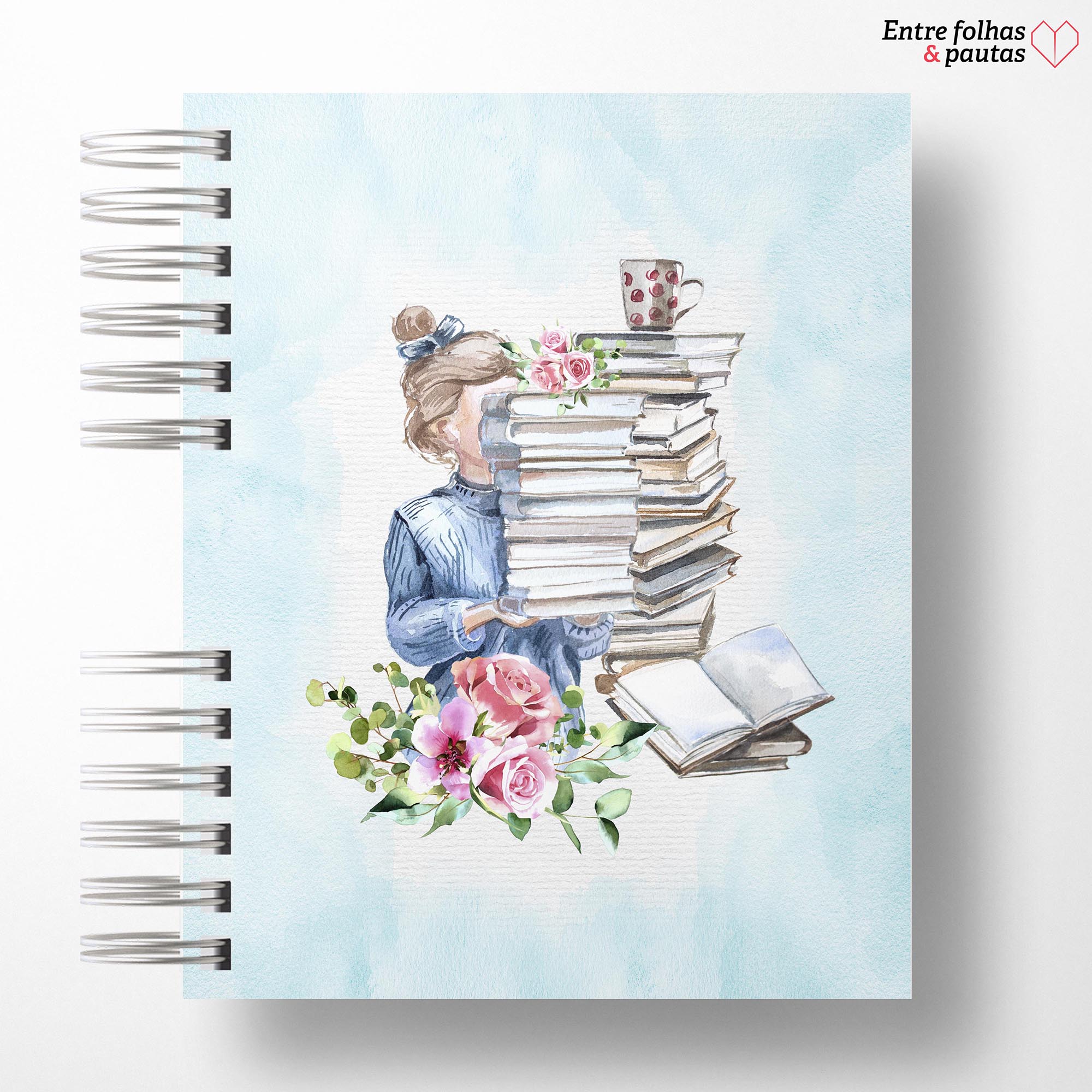 Caderno de leitura aquarela personalizado - Imagem 14
