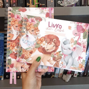 Pronta Entrega - Kit minha menina safari - caderneta de saúde e livro do bebê