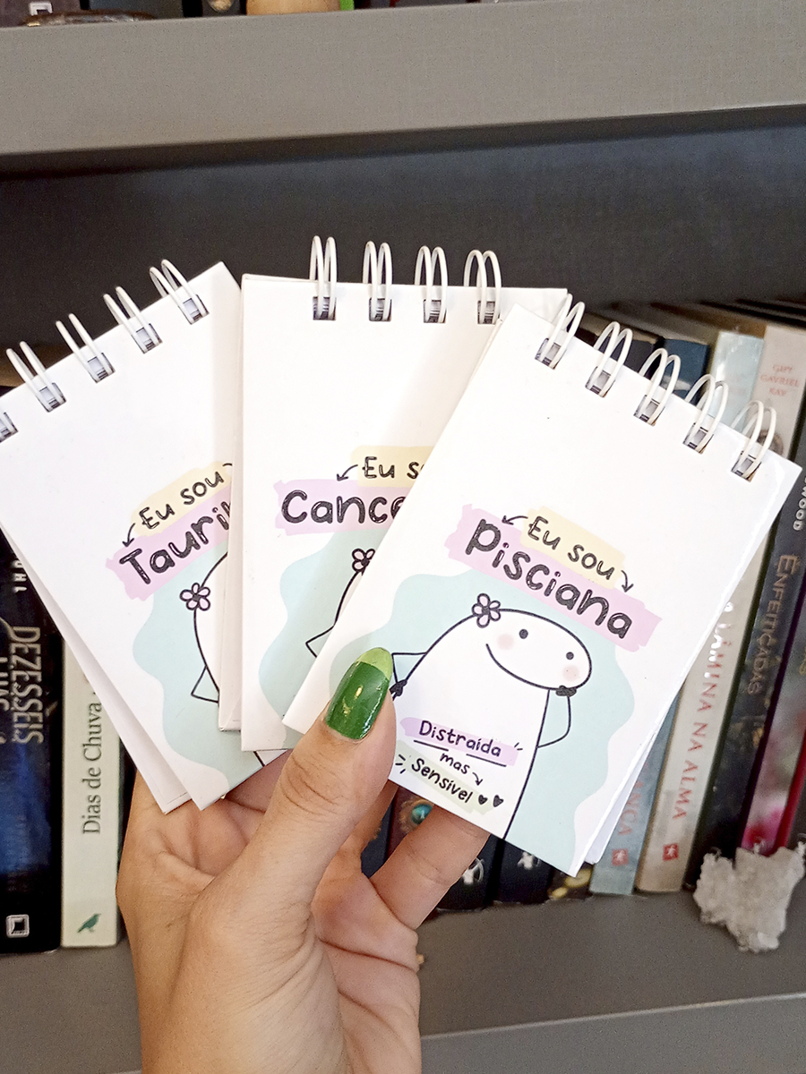 Pronta Entrega - Mini bloquinho A7 signos - meme florks