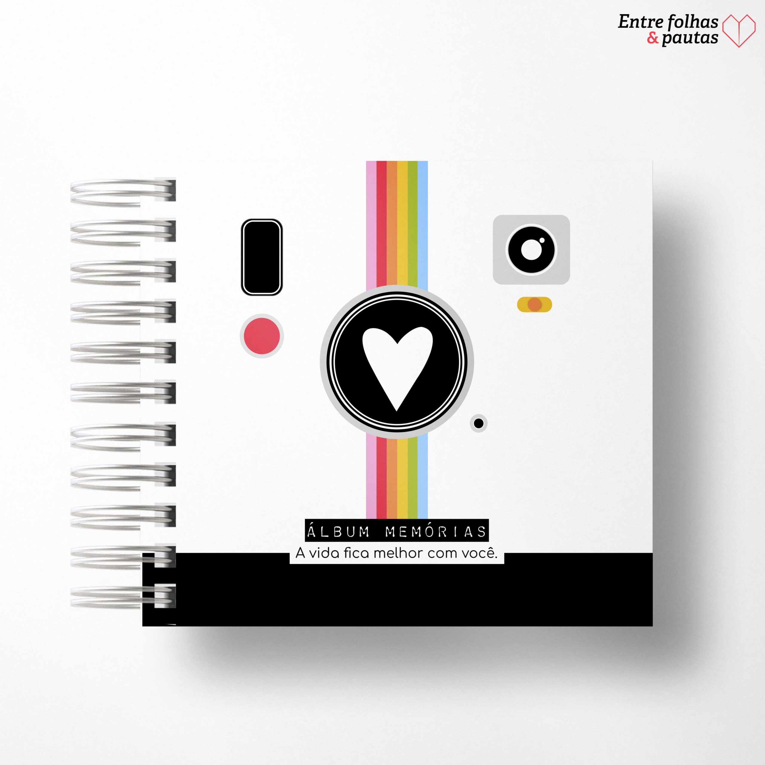 Kit Instantes - Álbum de fotos com caixa e adesivos - Imagem 18