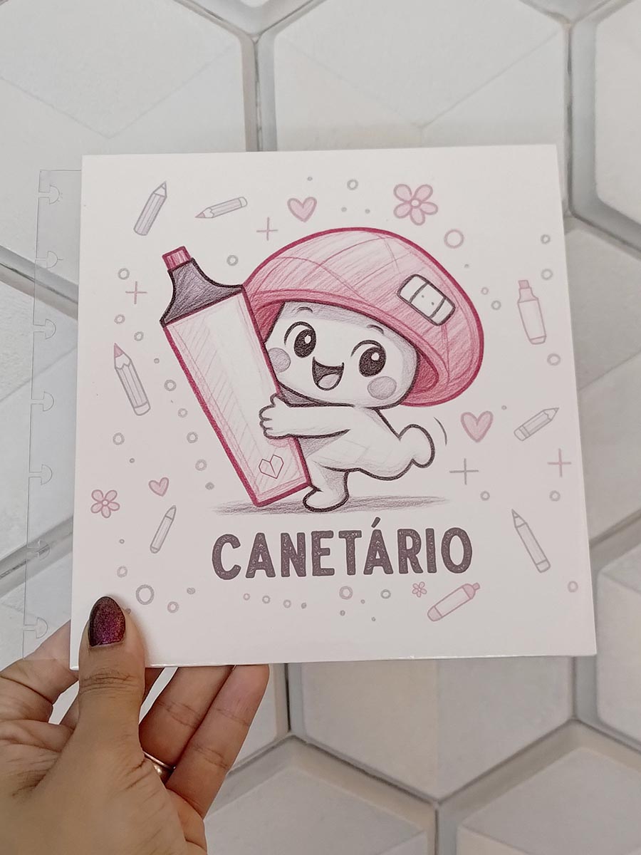 Capa e contra capa canetário personalizado - Imagem 4