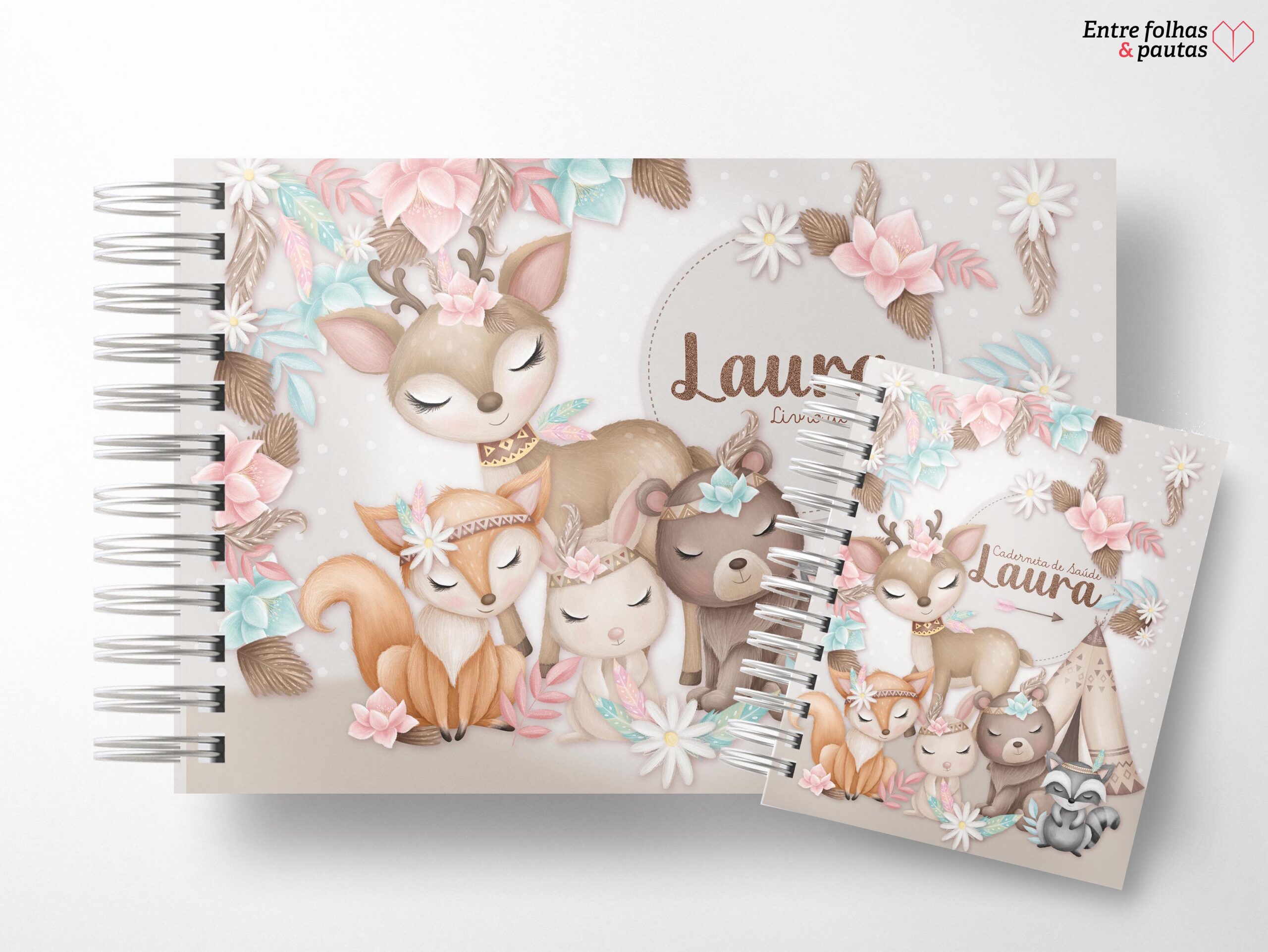 Kit minha menina - caderneta de saúde e livro do bebê personalizado - Imagem 30