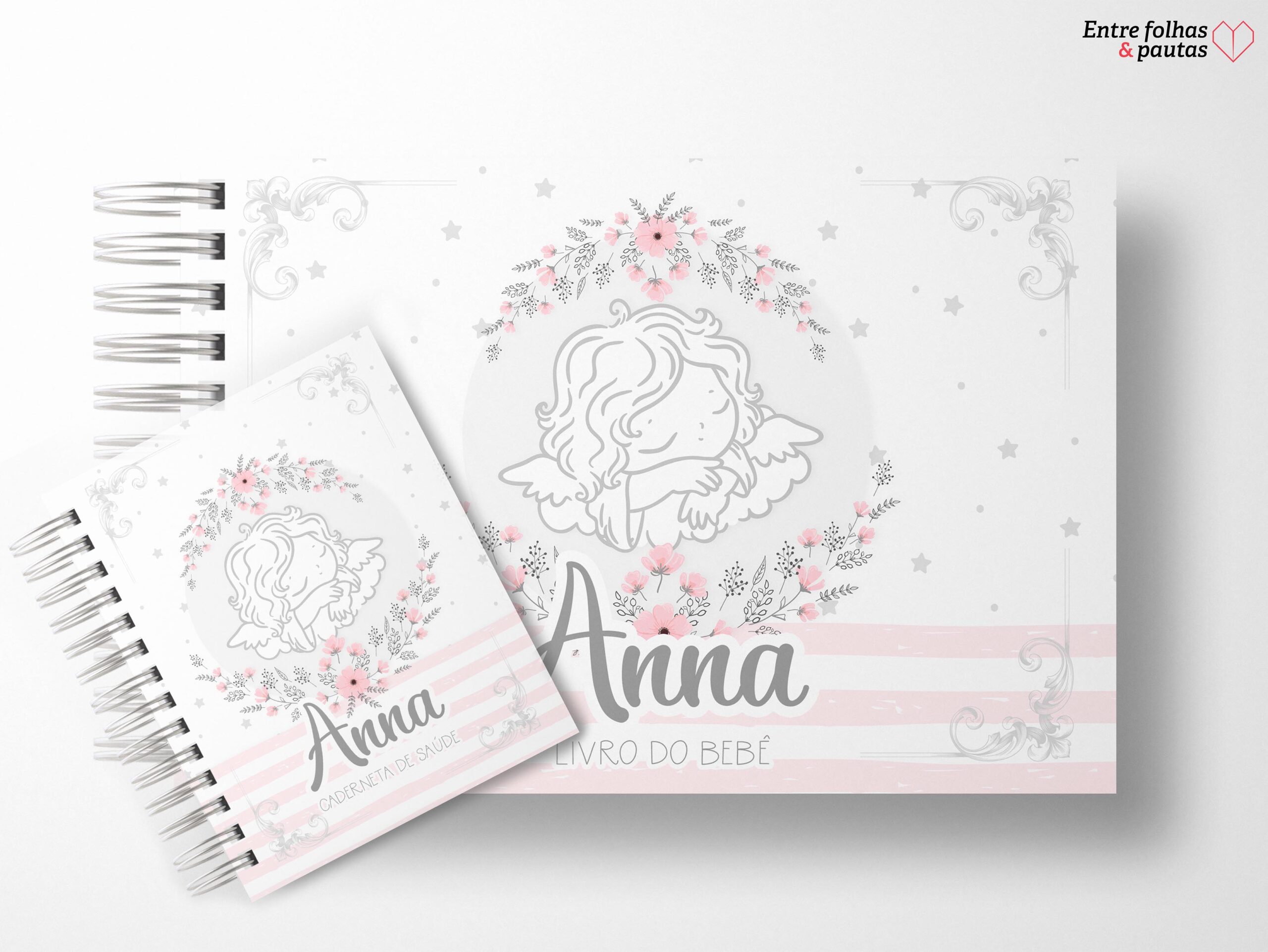 Kit minha menina - caderneta de saúde e livro do bebê personalizado - Imagem 18