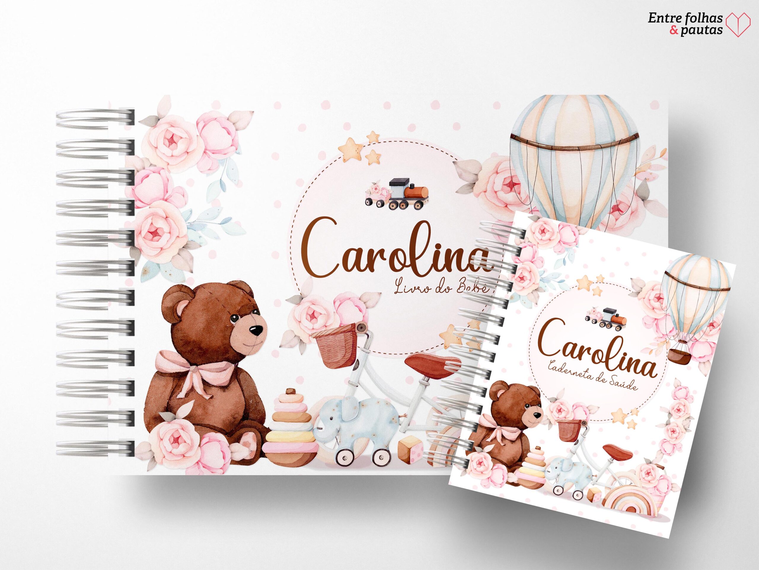 Kit minha menina - caderneta de saúde e livro do bebê personalizado - Imagem 23
