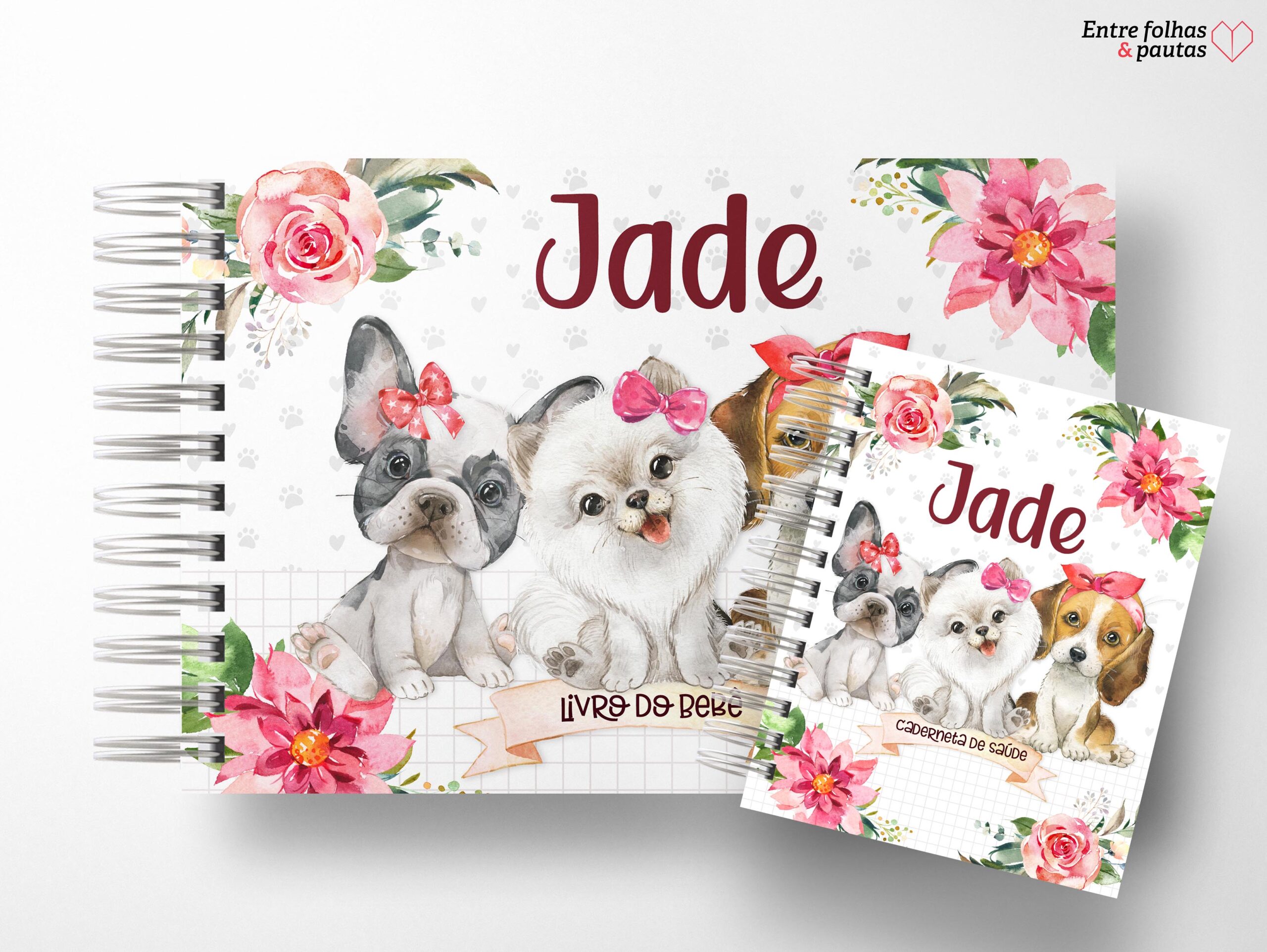 Kit minha menina - caderneta de saúde e livro do bebê personalizado - Imagem 24