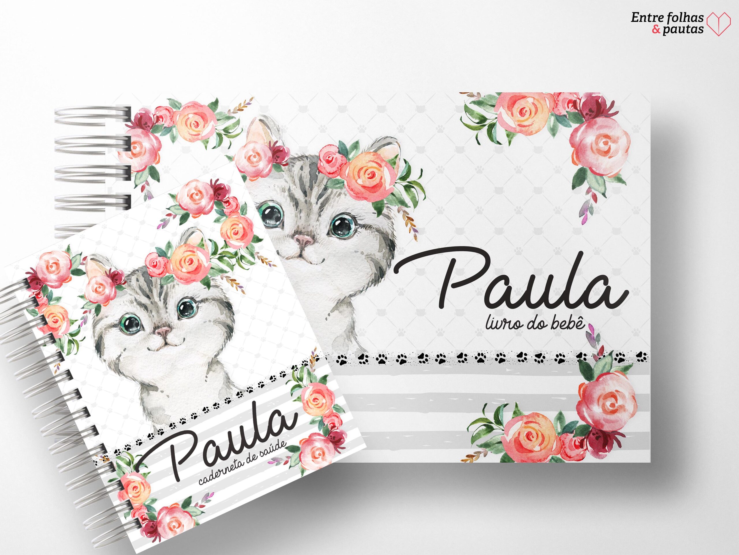 Kit minha menina - caderneta de saúde e livro do bebê personalizado - Imagem 33