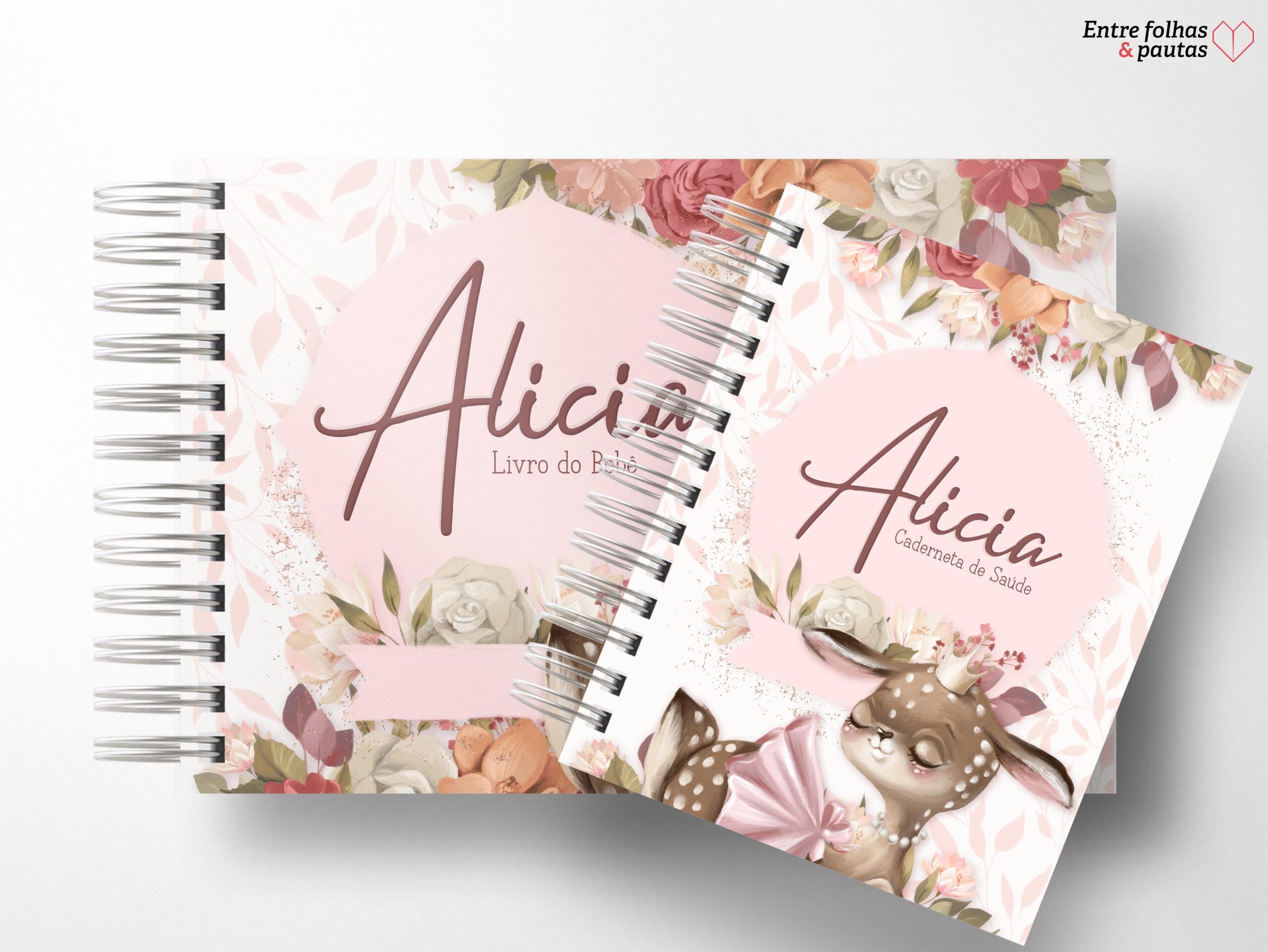 Kit minha menina - caderneta de saúde e livro do bebê personalizado - Imagem 29