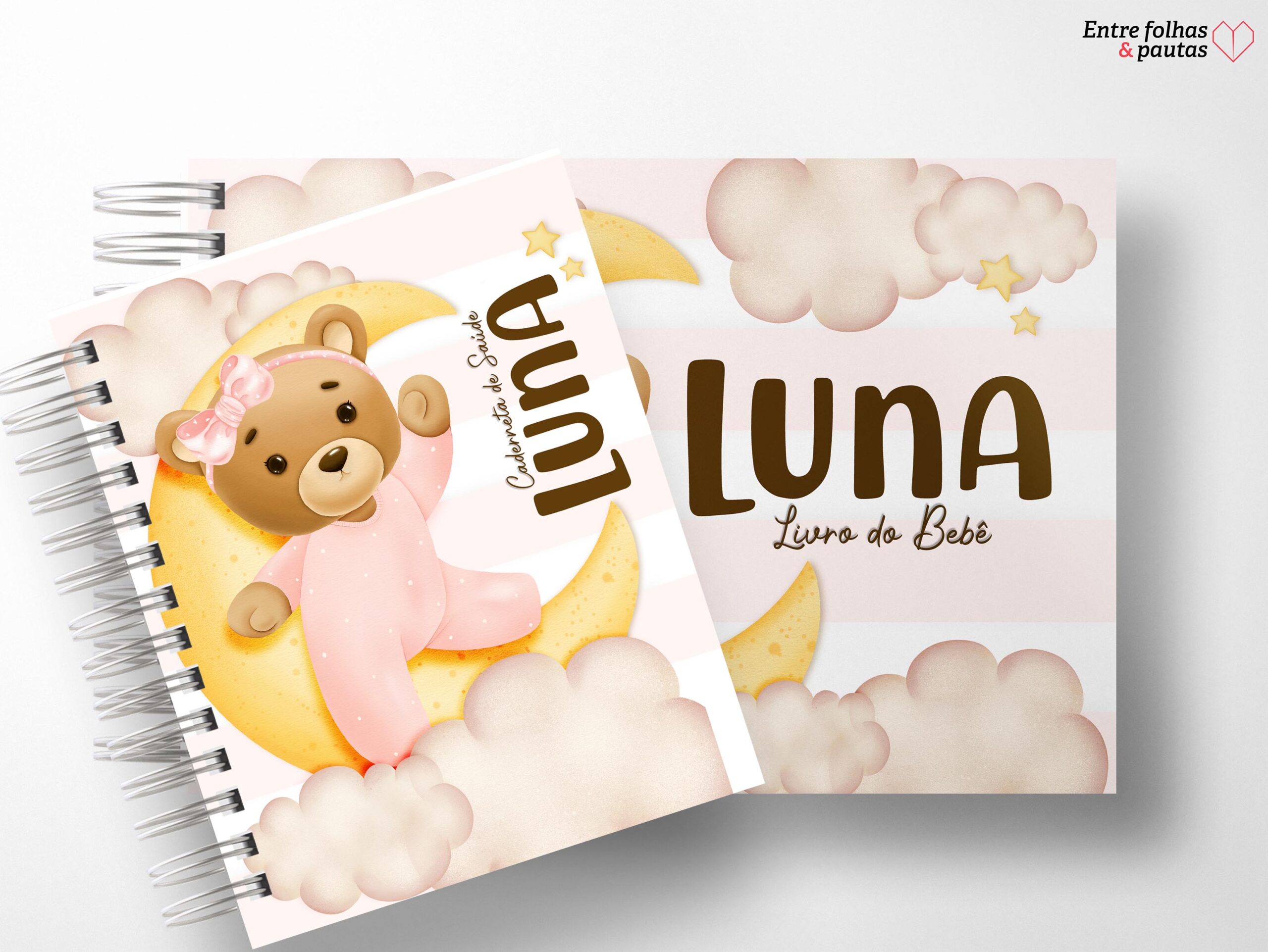 Kit minha menina - caderneta de saúde e livro do bebê personalizado - Imagem 43