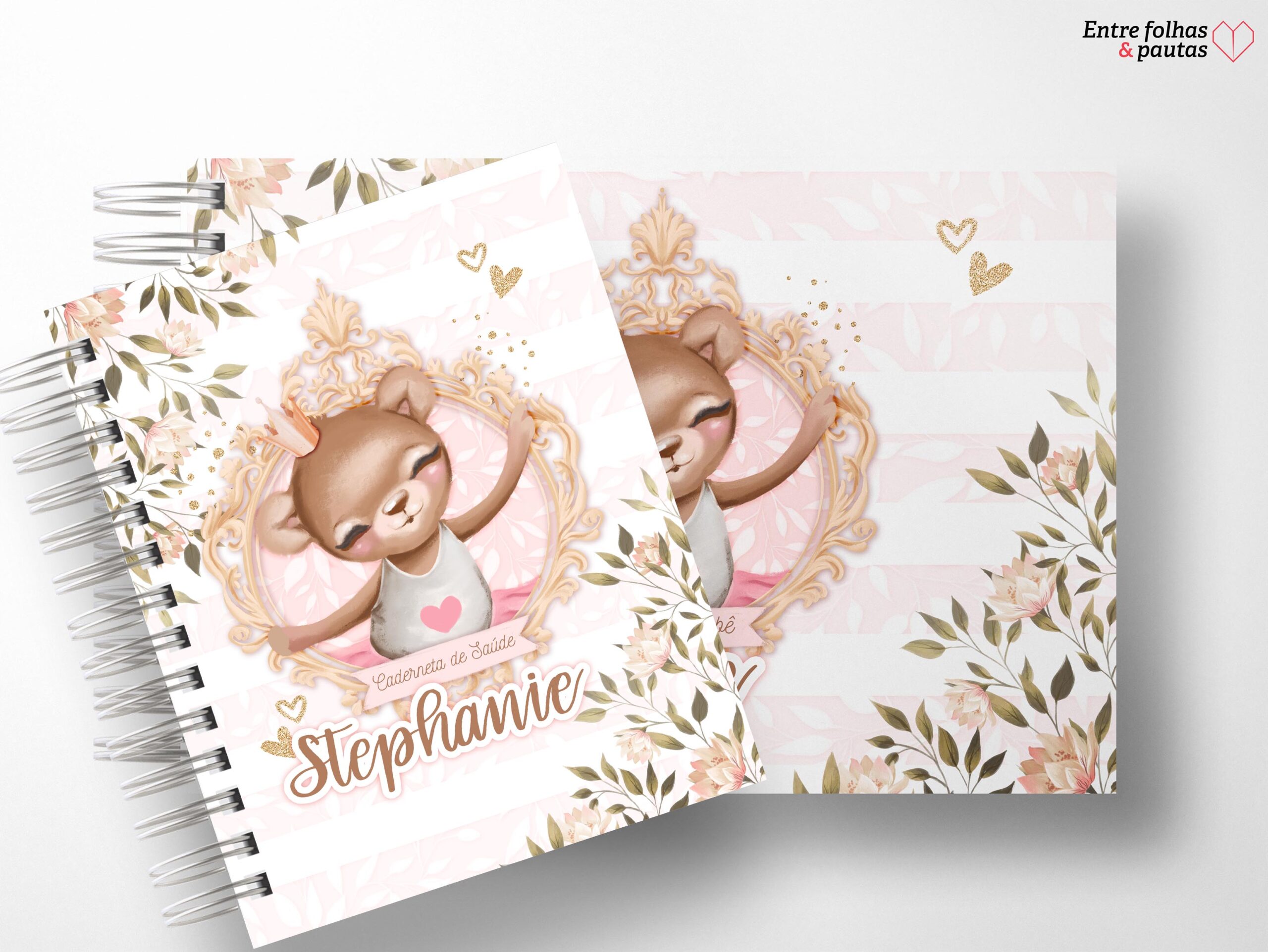 Kit minha menina - caderneta de saúde e livro do bebê personalizado - Imagem 44